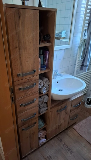 Badmöbel-Set Badmöbel Wotaneiche Dekor - Eiche Landhaus Dekor - Sehr gut erhalten