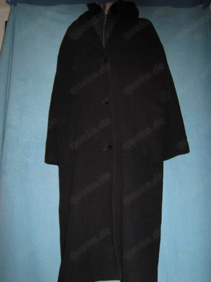  Original VINTAGE DESIGNER Cahsm re Wolle Samtbesatz Mantel mit ESPRIT Gr. 40- 42  M dunkel blau