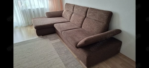 Sofa, Ecksofa Braun
