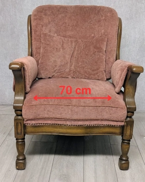 Vintage-Sofa-Set   70er-Loungegruppe 3-Sitzer, 2-Sitzer & Sessel und 2 passende Lampen