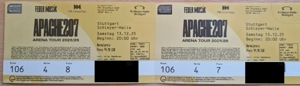 2 Tickets Apache 207 in Stuttgart am 13.12.2025