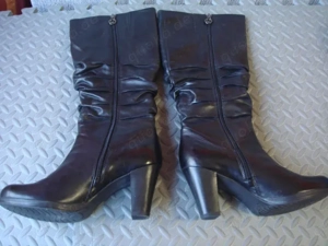 Frauen Stiefel, Schwarz, Größe 40, echte Leder