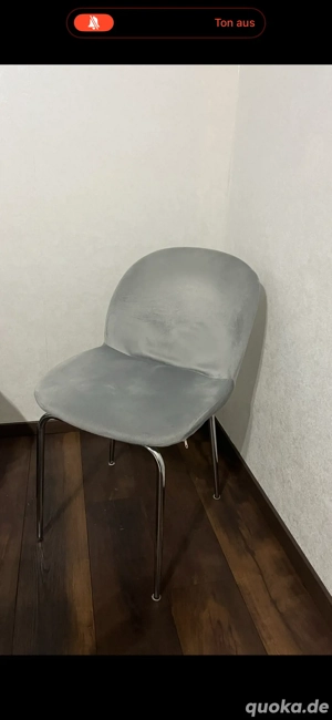 Esszimmerstühle grau 6 stück