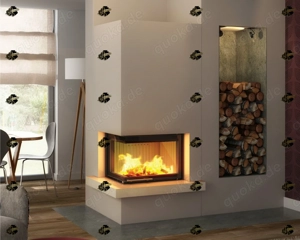 Kaminbausatz  IMPERIAL MEDIUM b Smart 2LXTh 7KW Ofen Kamin L-Form Bausatz Neu Hajduk LDF-Kamine