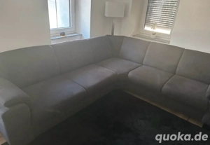 Moderne Eckcouch   Polstergarnitur   Stoff PG-D Belle black (Schwarz)