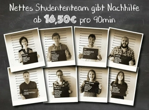 Studenten erteilen Nachhilfe in Mathe, Englisch, Deutsch etc.
