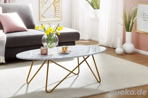 Couchtisch in Marmor Optik weiß