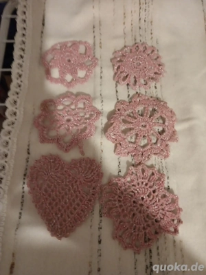 Deko für den Weihnachtsbaum Handarbeit mit Glitzer 