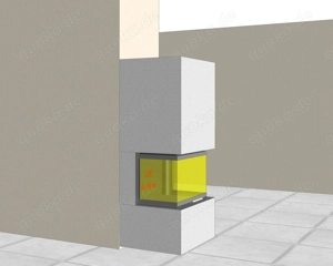 Kaminbausatz  BRILLIANT Beige Smart 3XLTh B 6,5KW Ofen Kamin schnell lieferbar Neu Hajduk LDF-Kamine