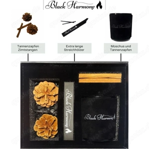 Black Harmony Aromakerze Dekorationsset Winterdeko UVP 39,-