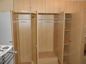 Kleiderschrank 4 Türig, buche mit Aufsatz,  B 180 cm H 235 cm