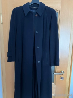 Kaschmirmantel dunkelblau lang
