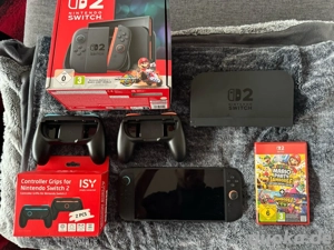 Nintendo Switch 2 mit Joycon Controller und Mario Party Jamboree 