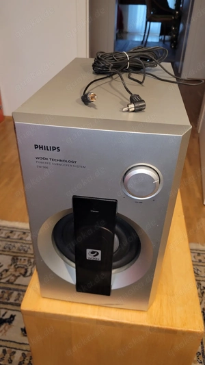 Philips Powered Subwoofer, Heim Audiosystem Bass Verstärker mit Lautsprechern