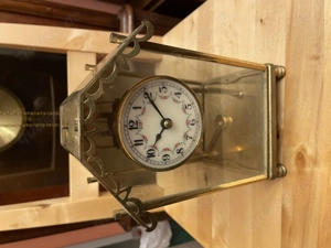 Drehpendeluhr Messing mechanisch Porzellan 