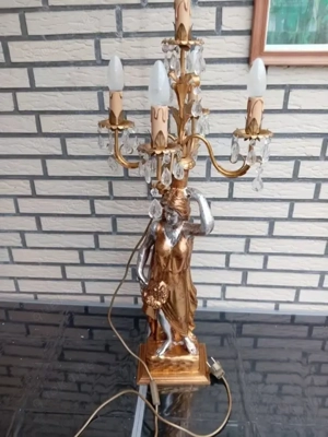 Große alte italienische BITOSSI Tischlampe Lampe 5-flammig