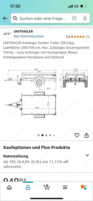 Anhänger neuwertig Bild 7