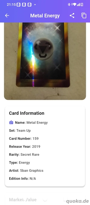 verkaufe meine pokemon Karte 