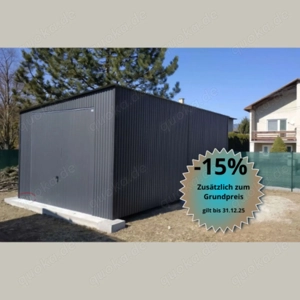 Blechgarage nach Maß Metallcontainer Fertiggarage Halle 5mx7m KFZ