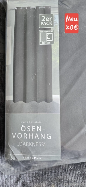 Vorhänge grau 2 Stück blickdicht neu ovp Gardinen seitenschals dekostore