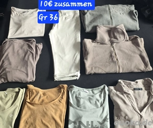 9tlg Paket Damen Gr.36 Jacken, Jeans, Shirts beigetöne