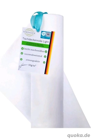 Tischdecke weiß 25m Einweg Feier Hochzeit Geburtstag etc neu ovp