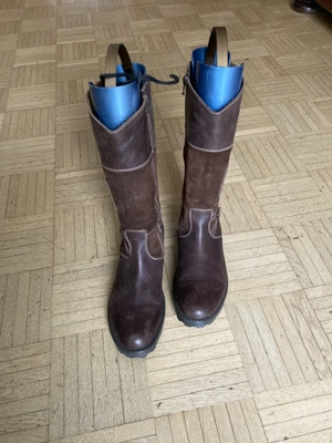 Braune Leder Winterstiefel in Gr.41 
