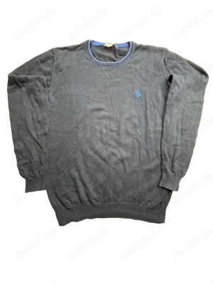 U.S. Polo Assn. Knit Sweater Pullo   Dunkelgrau Blau, Classic Fit