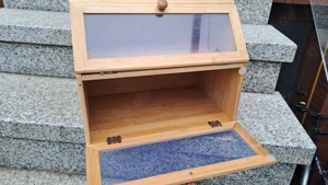 Holzbrotkasten mit 2 Fächer