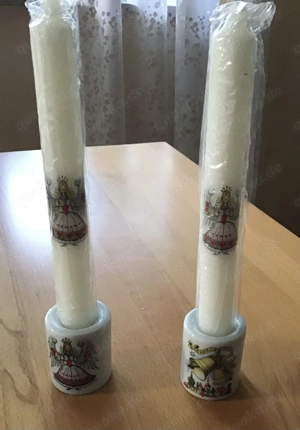 Leuchterset aus feinem Porzellan  Bild 2