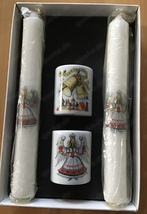 Leuchterset aus feinem Porzellan 