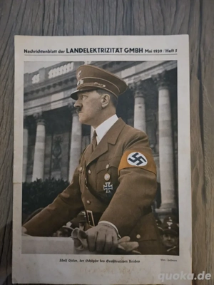 Nachrichtenblatt Landelektrizität 1939 WW II  50 Jahre Hitlers Geburtstag