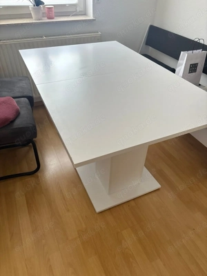 Esstisch Esszimmertisch weiß ausziehbar 140x90cm und 210x90cm