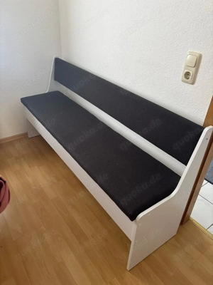 Sitzbank Esszimmer weiß anthrazit 166x42cm