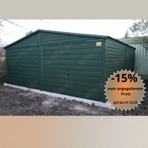 Blechgarage nach Maß Premium Autogarage Doppelgarage Lagerraum