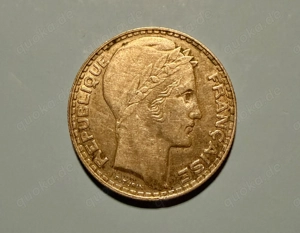 20 Francs Silbermünze Frankreich 1933 Marianne mit Lorbeerkranz