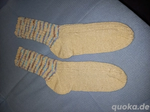 Handgestrickte Socken Größe 39 41 Bild 2