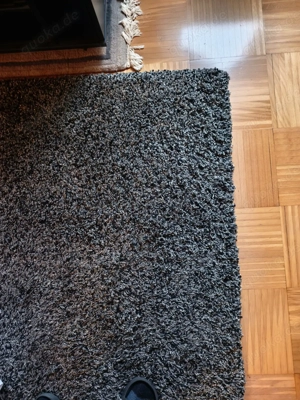 Langflour Teppich  anthrazit 