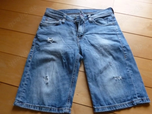 Kurze blaue Jeanshose von Mustang Gr. 29