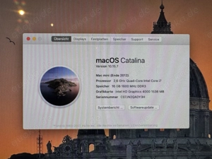 Mac Mini Catalina Ende 2012 2,6 GHz i7 16GB 1 TB SSD  27" Bildschirm Bild 3