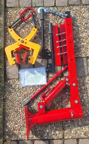 Hebewerkzeug und Klammer für Steinplatten