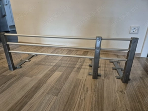 Bettgitter ausziehbar silbergrau