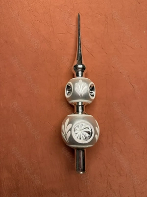 Nostalgische Weihnachtsbaumspitze silber