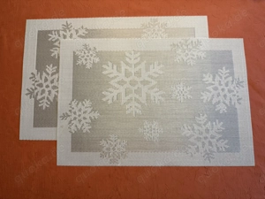 Tisch-Set Weihnachtsmotiv grau