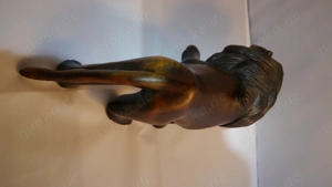 Afrika Handgeschnitzte Holzstatue Löwen Mahagoni Holz Deko Skulptur Holzfigur  Bild 4