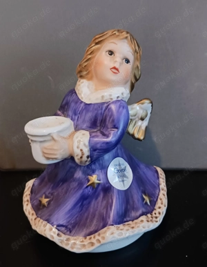 Goebel Figur -Engel blau - Kerze -gebraucht-