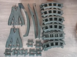 Lego Duplo Eisenbahn Schienen Weichen Brückenteile 40 Teile Schwarze Schienen