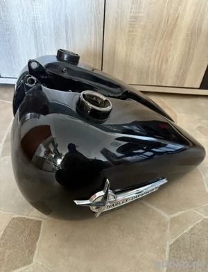 Harley Davidson Softail 1984-199 Kraftstofftank HD Fuel Tank Schwarz Zweigeteilt