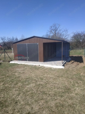   Blechgarage nach Maß Überdachung Schuppen Lagerraum  