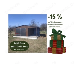   Blechgarage nach Maß Überdachung Schuppen Lagerraum  
